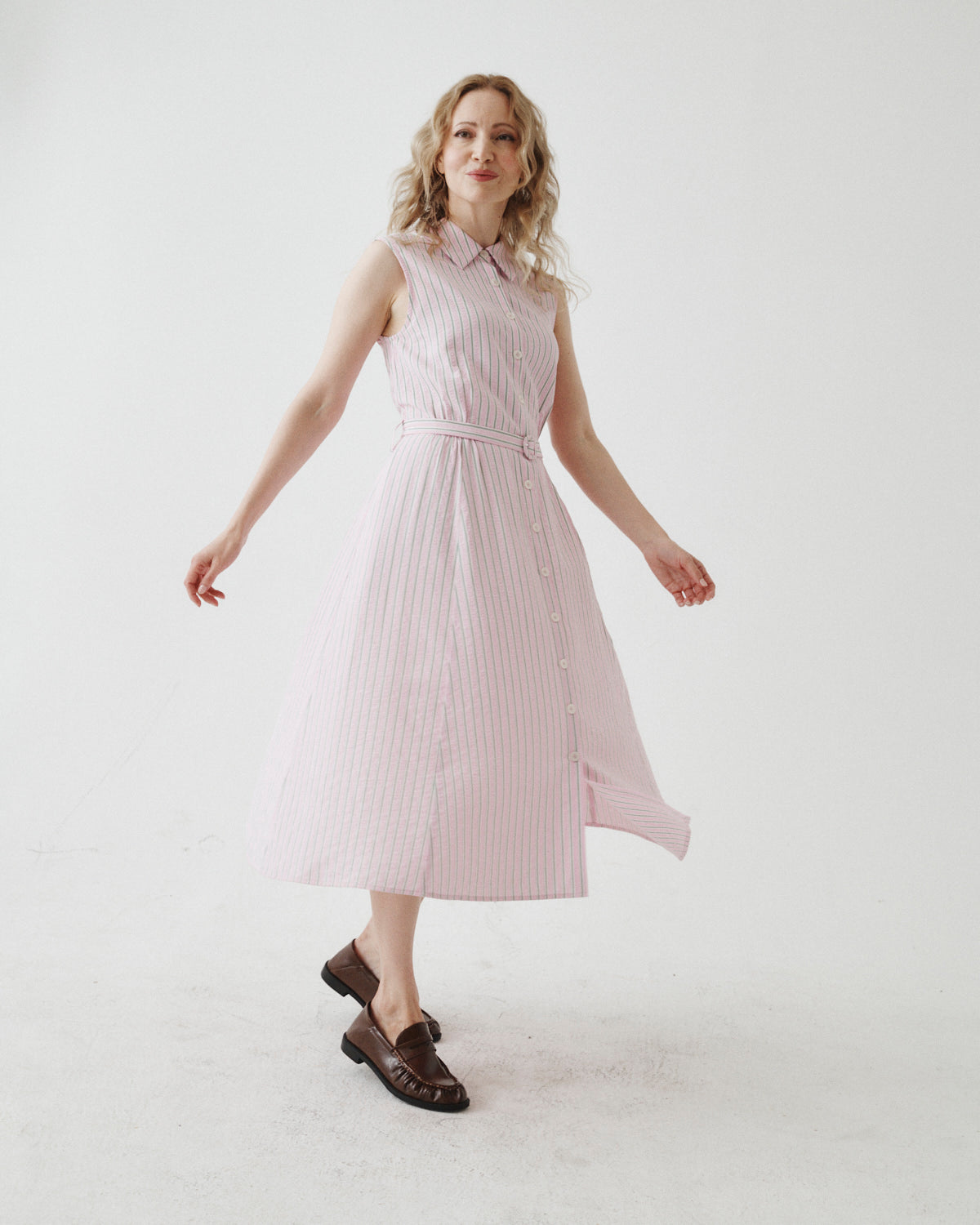 belted sleeveless shirt dress Just Right Moments White Sleeveless Belted Maxi Shirt Dress