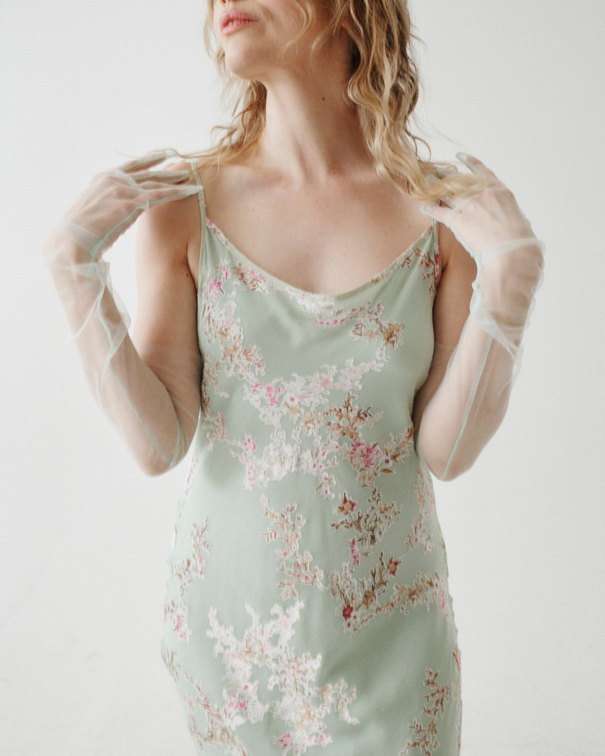 09 BURNOUT BIAS-CUT SLIP DRESS