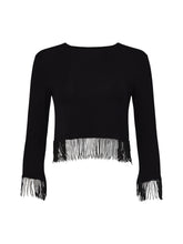 Load image into Gallery viewer, 06 BEADED FRINGE CROP TOP

