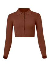 Load image into Gallery viewer, 02 CROPPED COLLARED CARDIGAN
