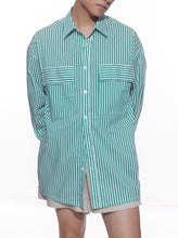 Load image into Gallery viewer, 03 STRIPED UTILITY SHIRT
