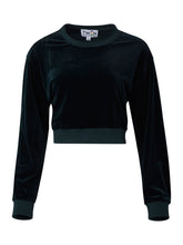 Load image into Gallery viewer, 04 VELOUR CROPPED SWEATSHIRT

