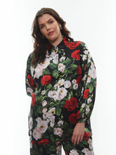 Load image into Gallery viewer, 04 ROSE SATIN PUFF SLEEVE BLOUSE
