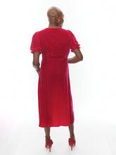 Load image into Gallery viewer, 04 VELVET PUFF SLEEVE DRESS
